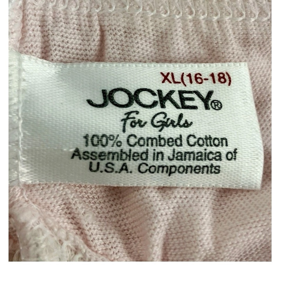 Jockey Girls Classics Pink French Cut Panties 100% Cotton Vintage 1998 XL 16-18 - Picture 5 of 6